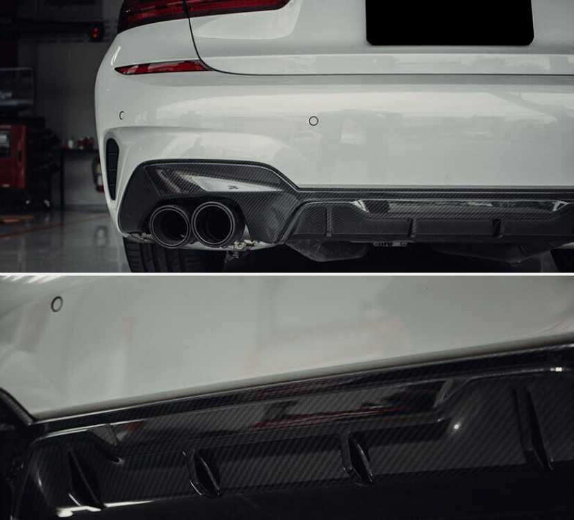 Dyfuzor Spoiler Dokładka BMW G20 G21 M340 CZARNY POŁYSK / CARBON