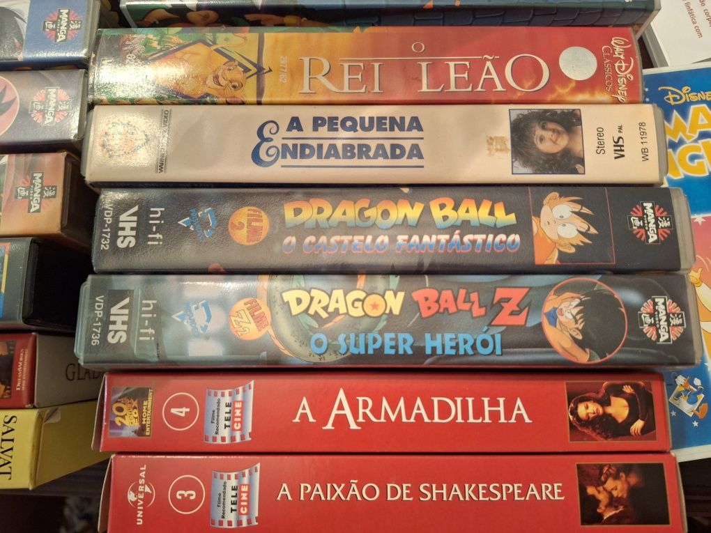 Cassete vhs Dragon Ball Disney outras antigas vintage