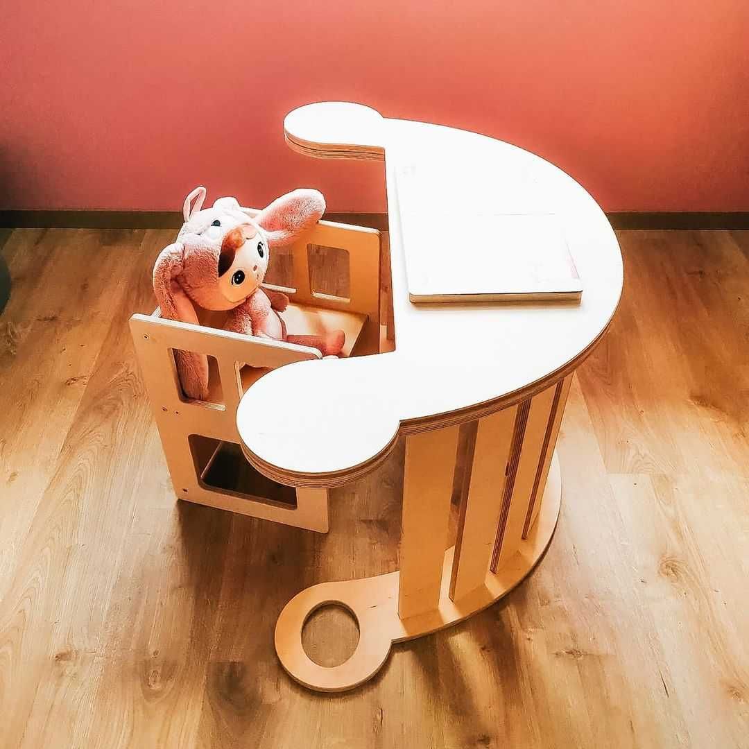 Zestaw bujak, stolik i krzesło. Montessori system