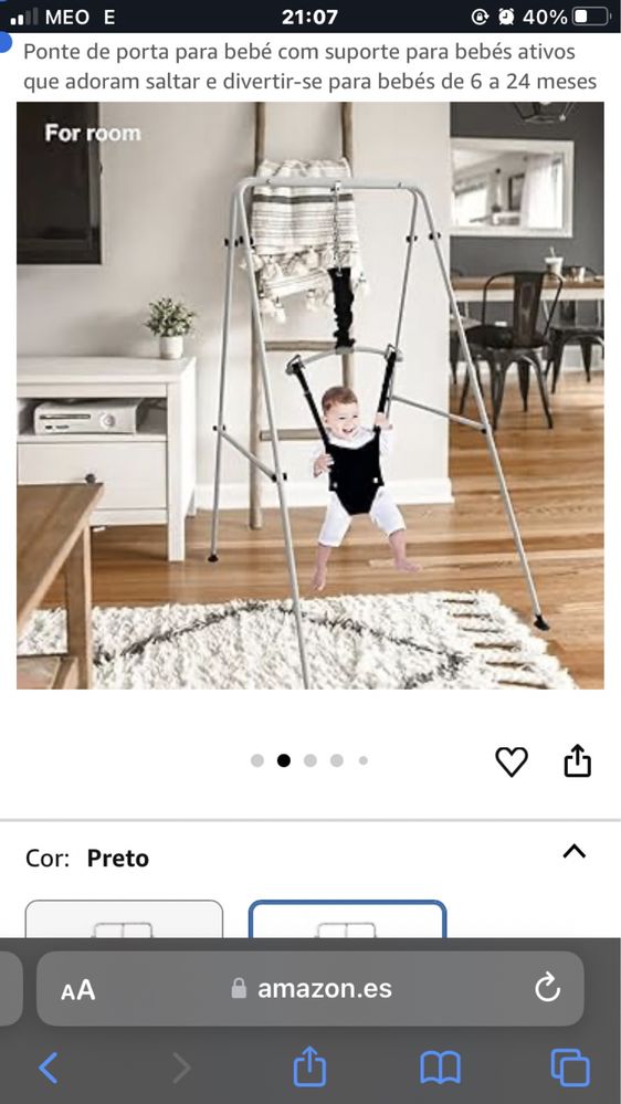 Ponte de Porta com Suporte - (baloiço saltitão para bebé)
