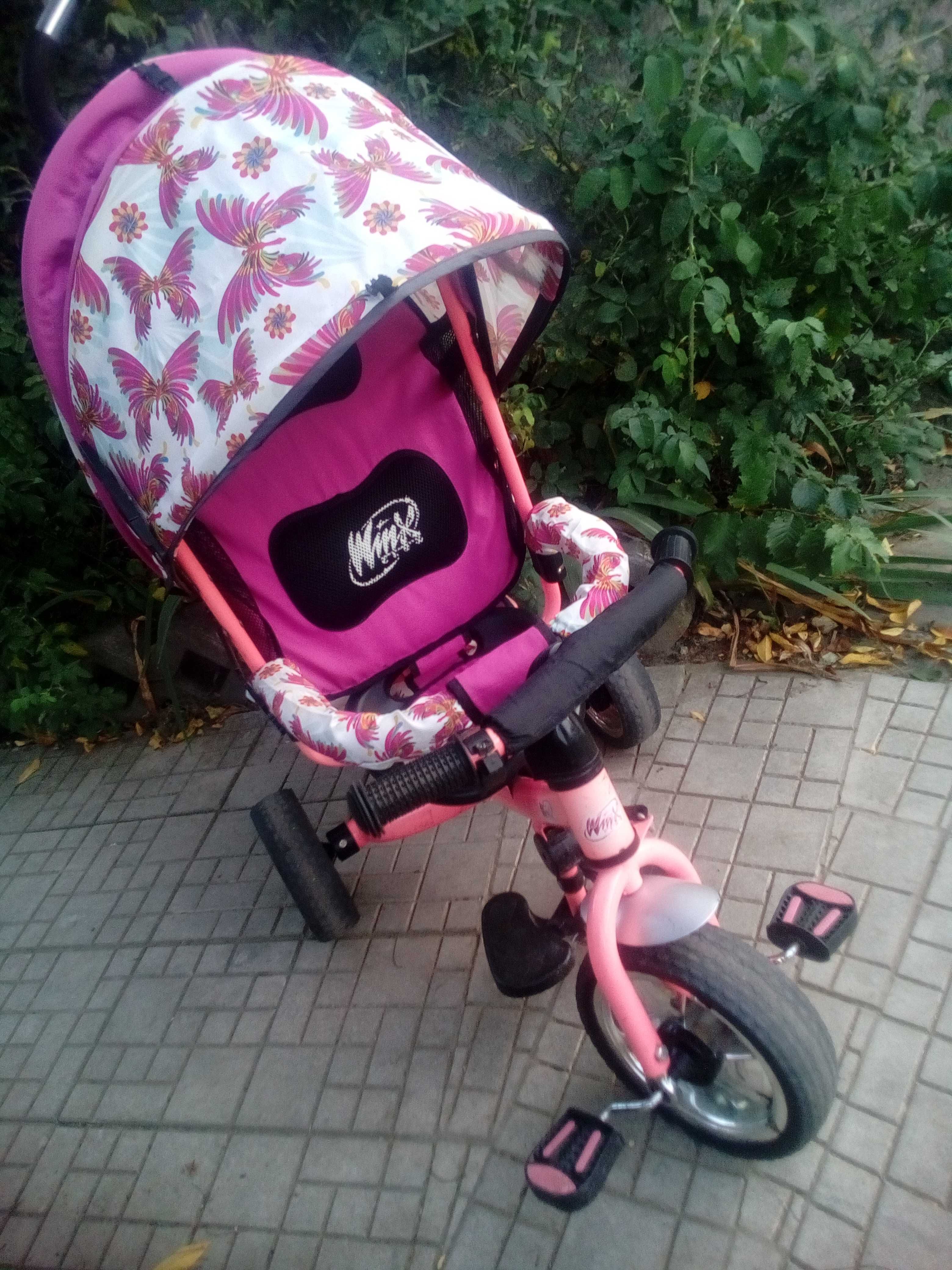 Триколісний дитячий велосіпед коляска візочок Вінкс VinX
