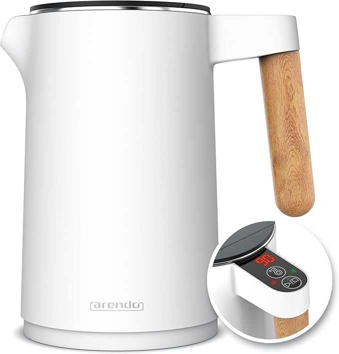Czajnik elektryczny bezprzewodowy Arendo Wood Style CoolTouch