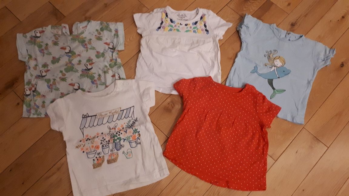 Paka na lato dla dziewczynki r. 80, H&M, Coccodrillo, Disney