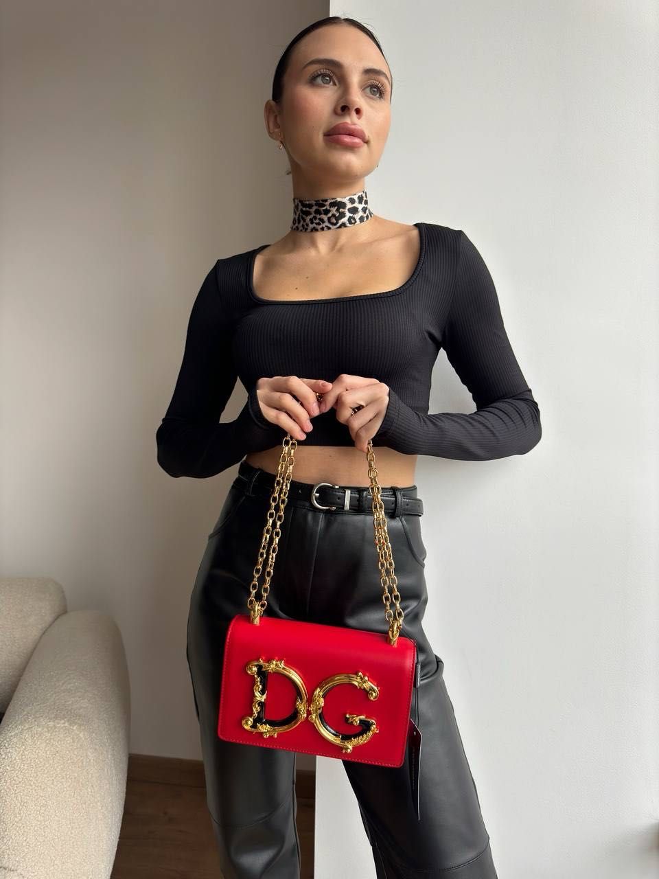 Сумка D&G Dolce & Gabbana шкіра | червона