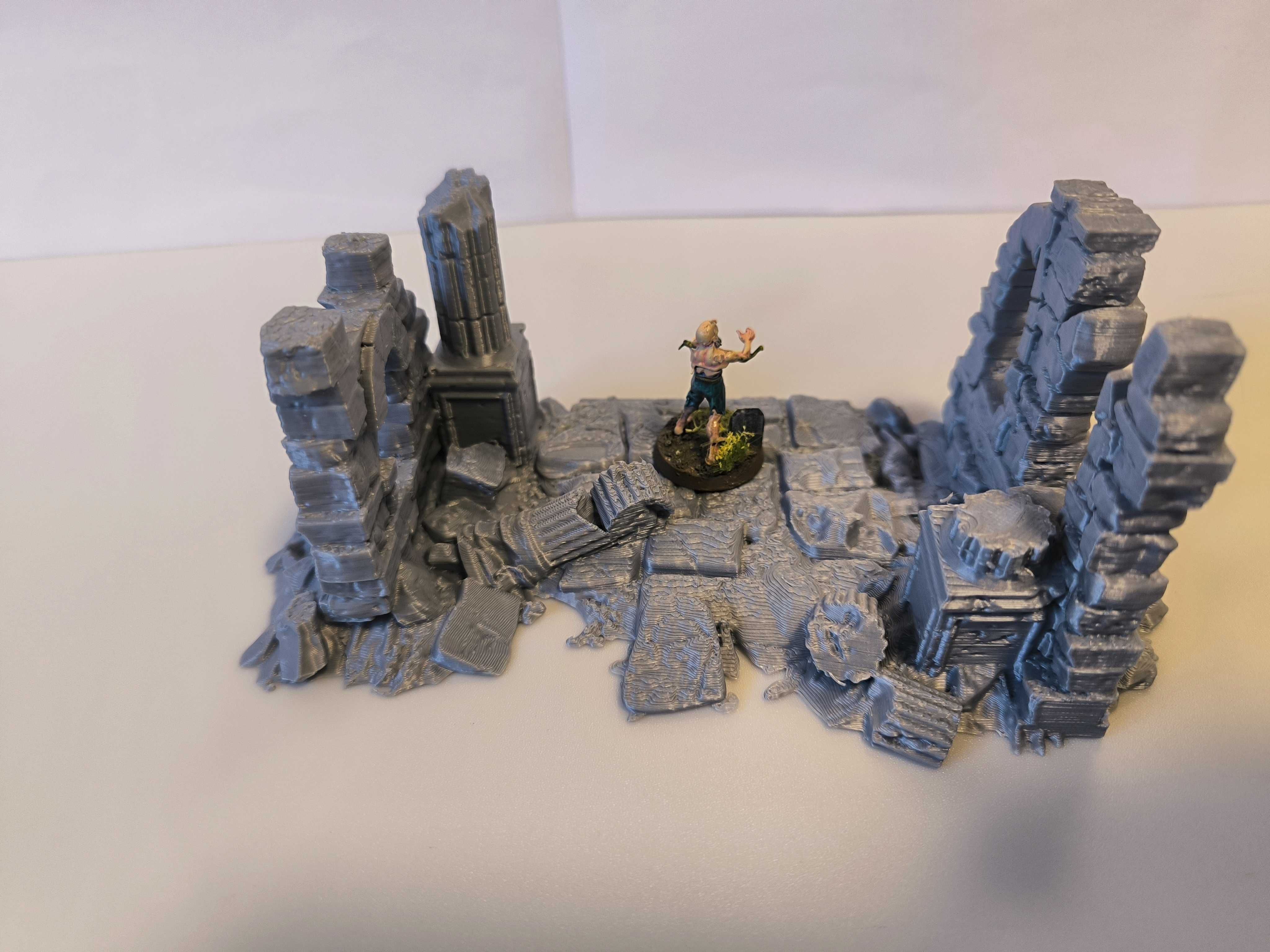 Zrujnowana droga zakończenie drogi RE4 (Lost City) RPG D&D Diorama