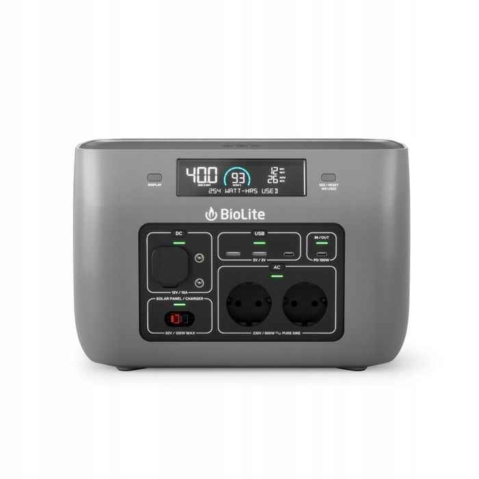 BioLite USA BaseCharger600 Przenośna stacja ładowania powerbank 622Wh