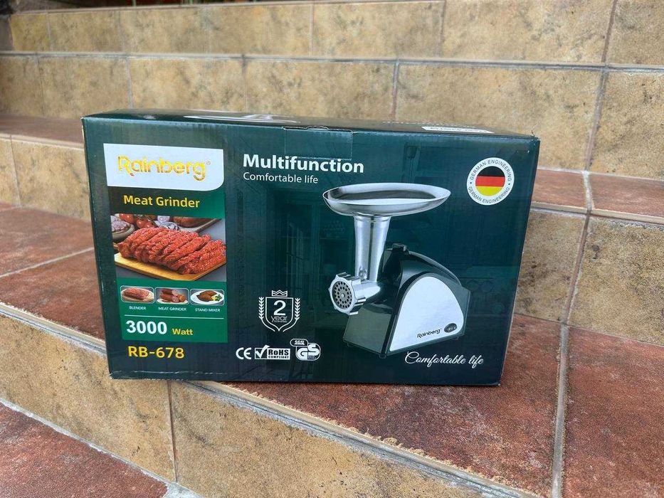 ℹ️ Мясорубка 3000W с насадкой для колбас. Электромясорубка. Германия.