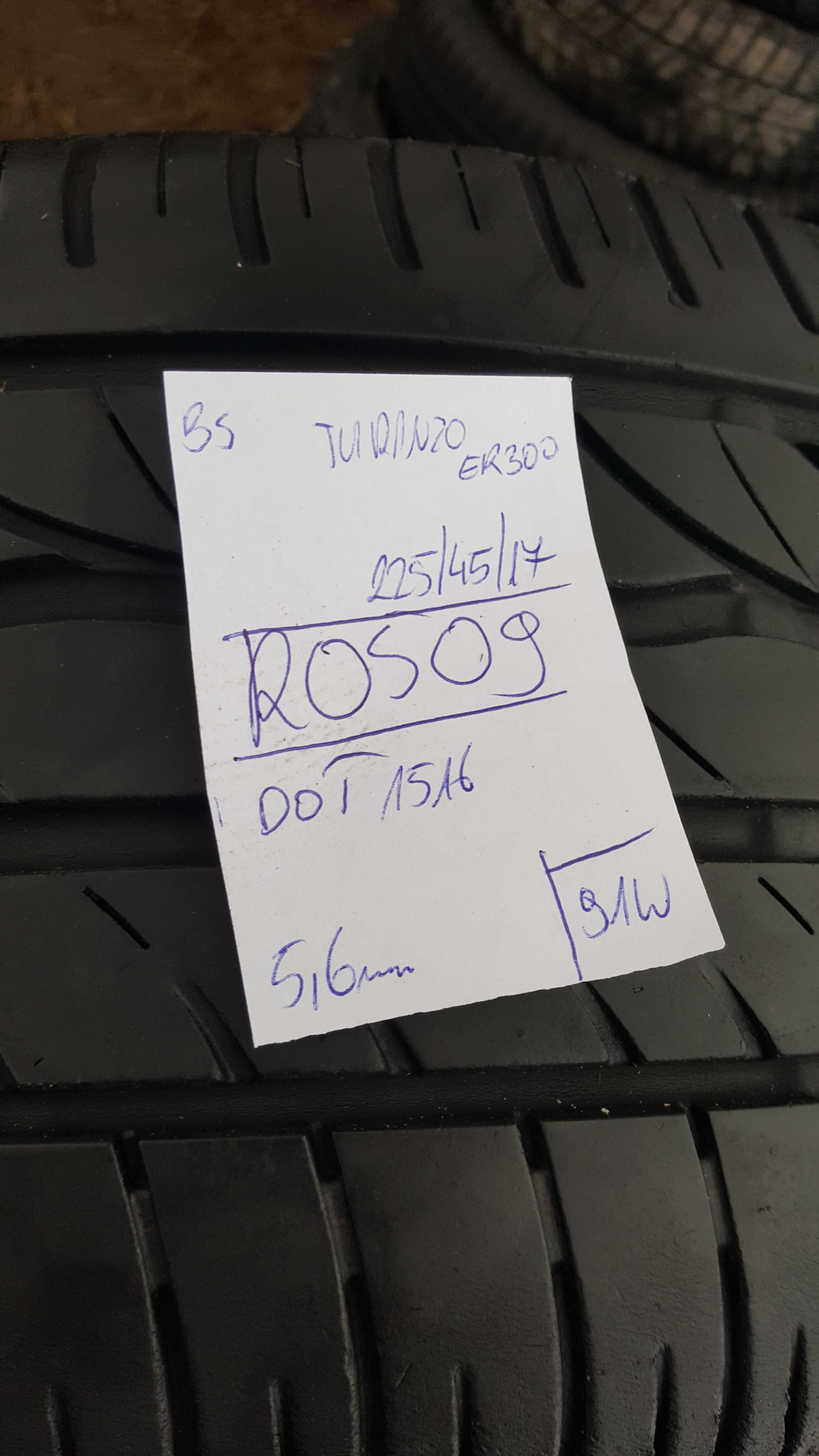 Bridgestone 225/45 r17 Turanza ER300 /// 5,6mm!!! 2016r