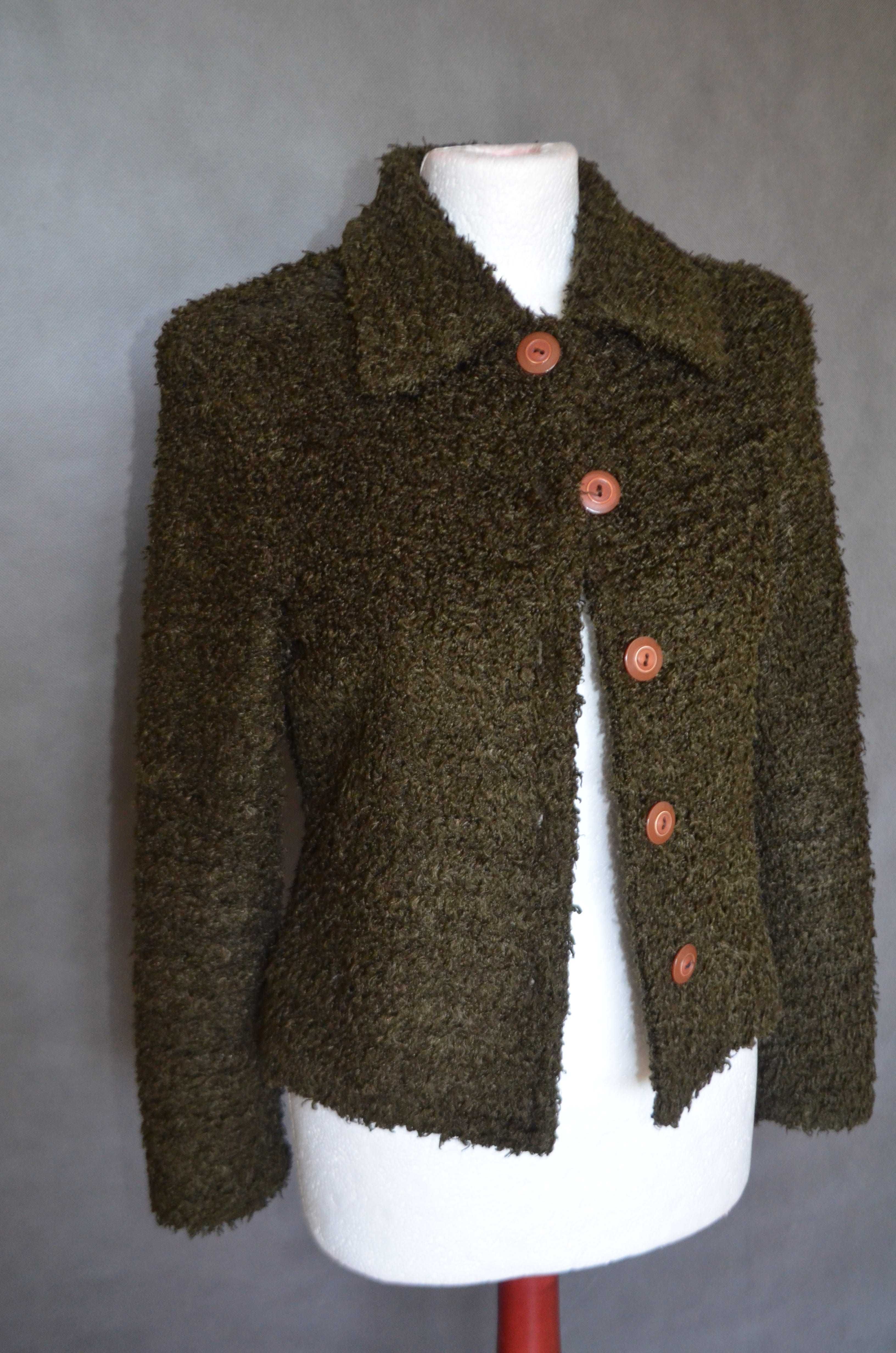 żakiet marynarka boucle 36/38