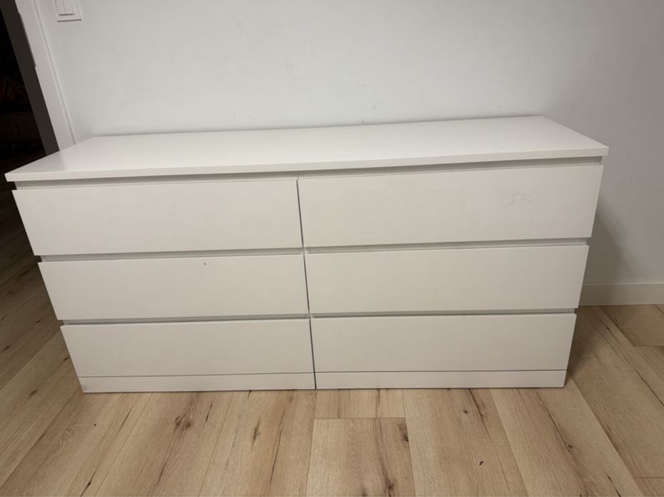 Biała komoda ikea malm 160 cm
