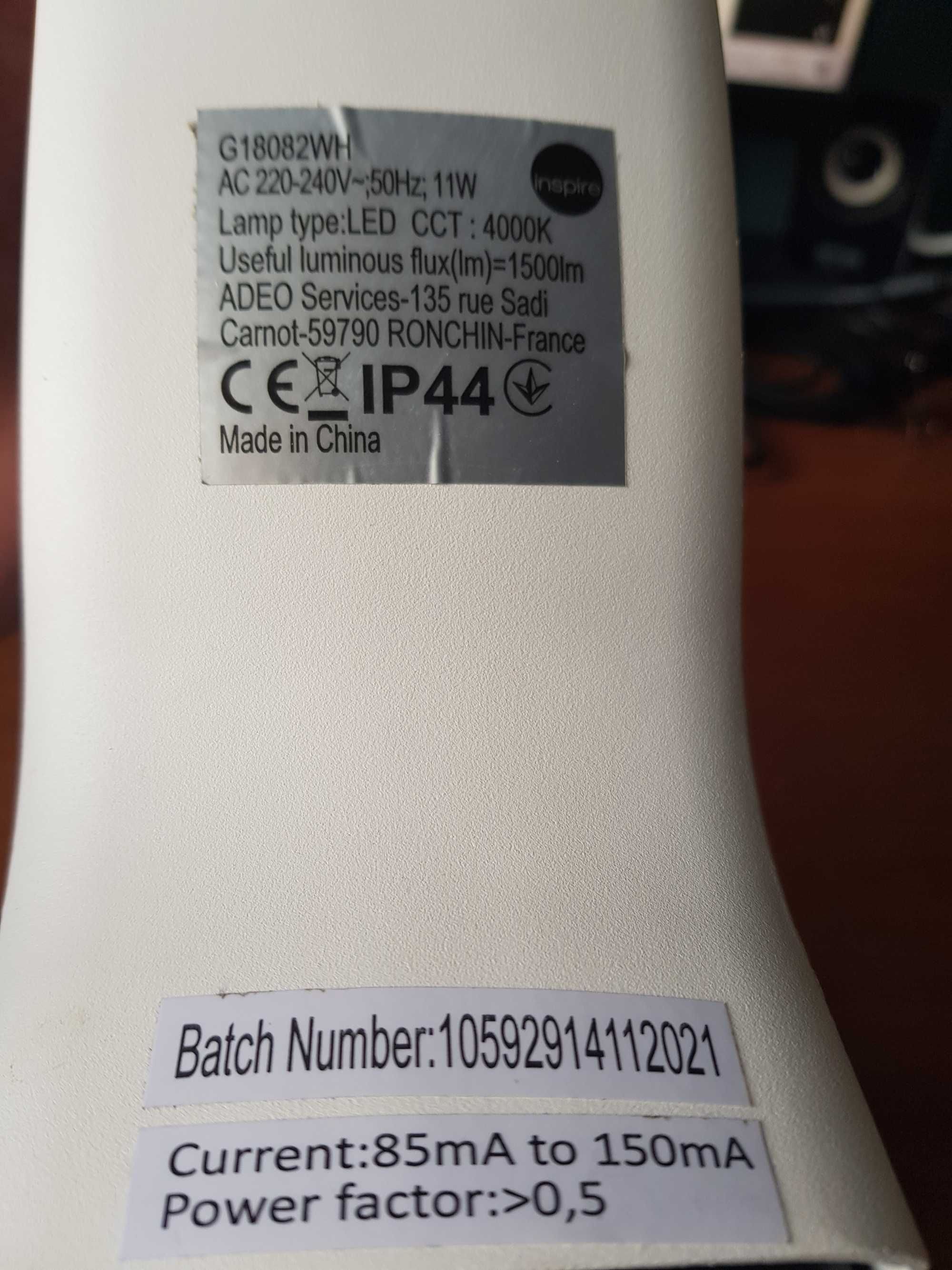 Fajne, Lampy zewnętrzne LED, 3 szt. biały kolor, Czujka ruchu