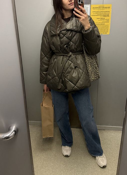 тепла осіння жіноча куртка massimo dutti массімо дутті