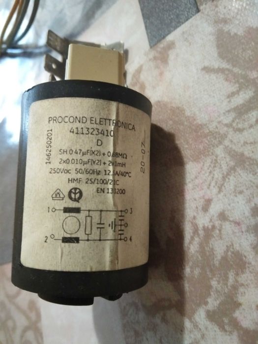 Конденсатор(фильтр сетевой)411323410 для стиралки Electrolux EWT13620W