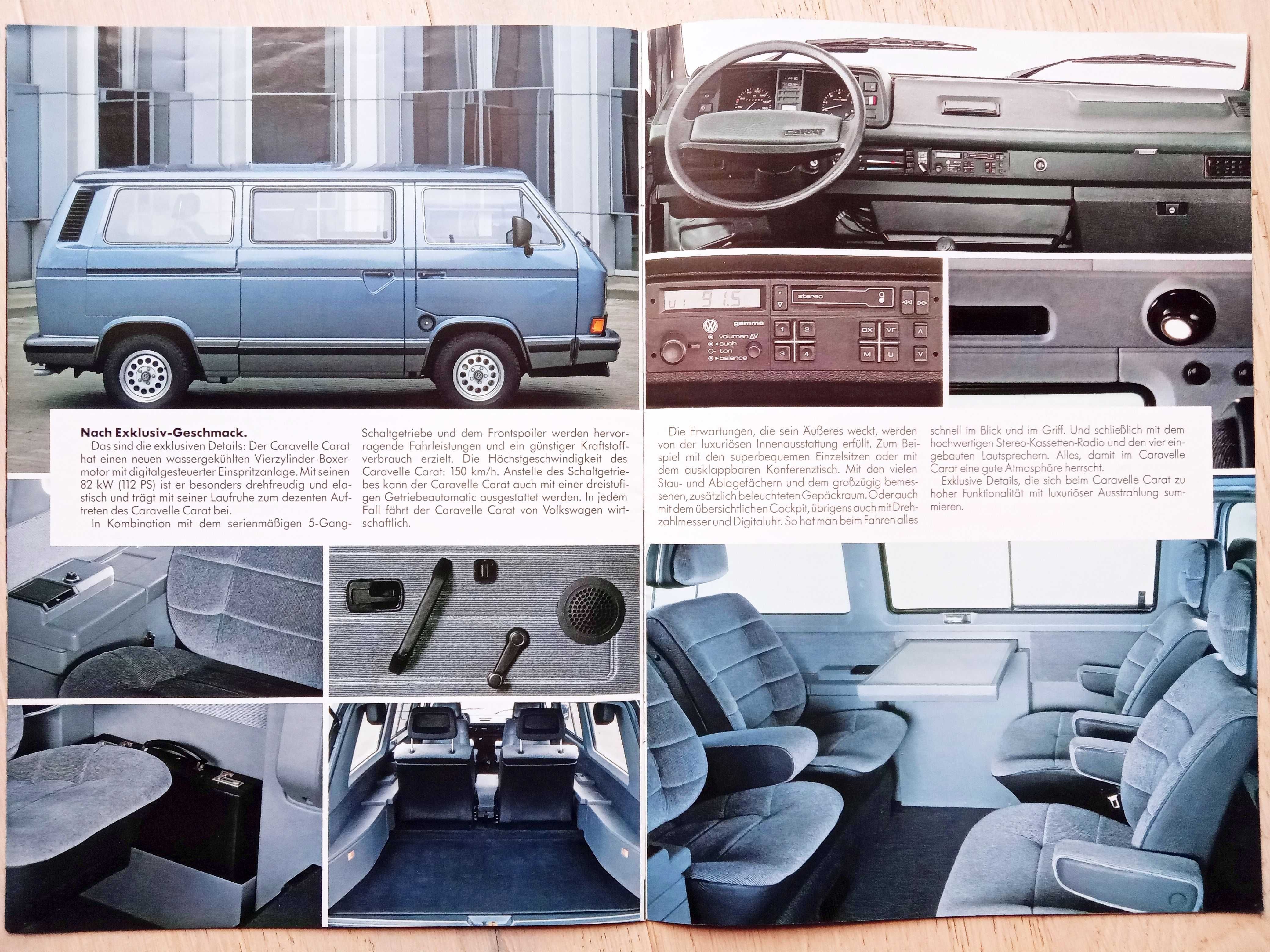 Volkswagen T3 Caravelle Carat - prospekt 1985 stan BDB- *RABATY 10%