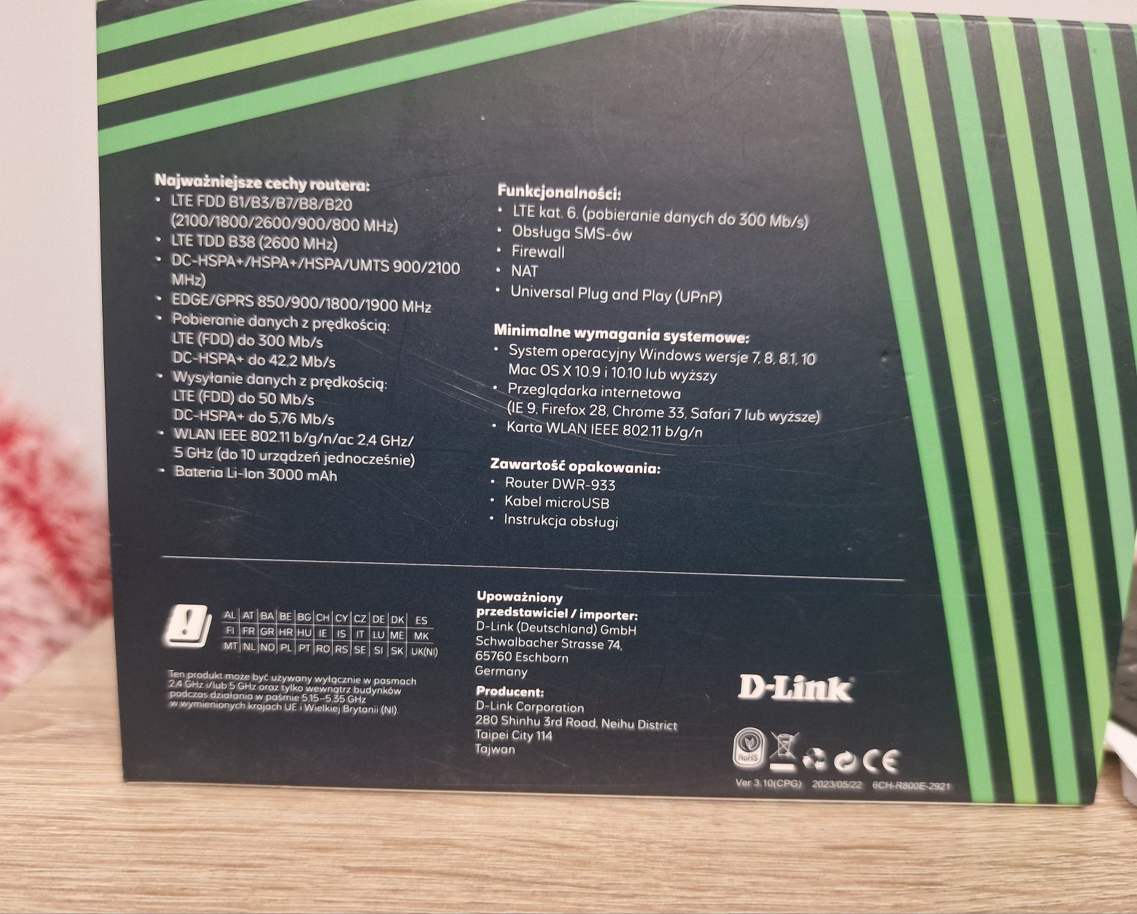 Ruter D-Link DWR-933 B1 LTE BLACK
