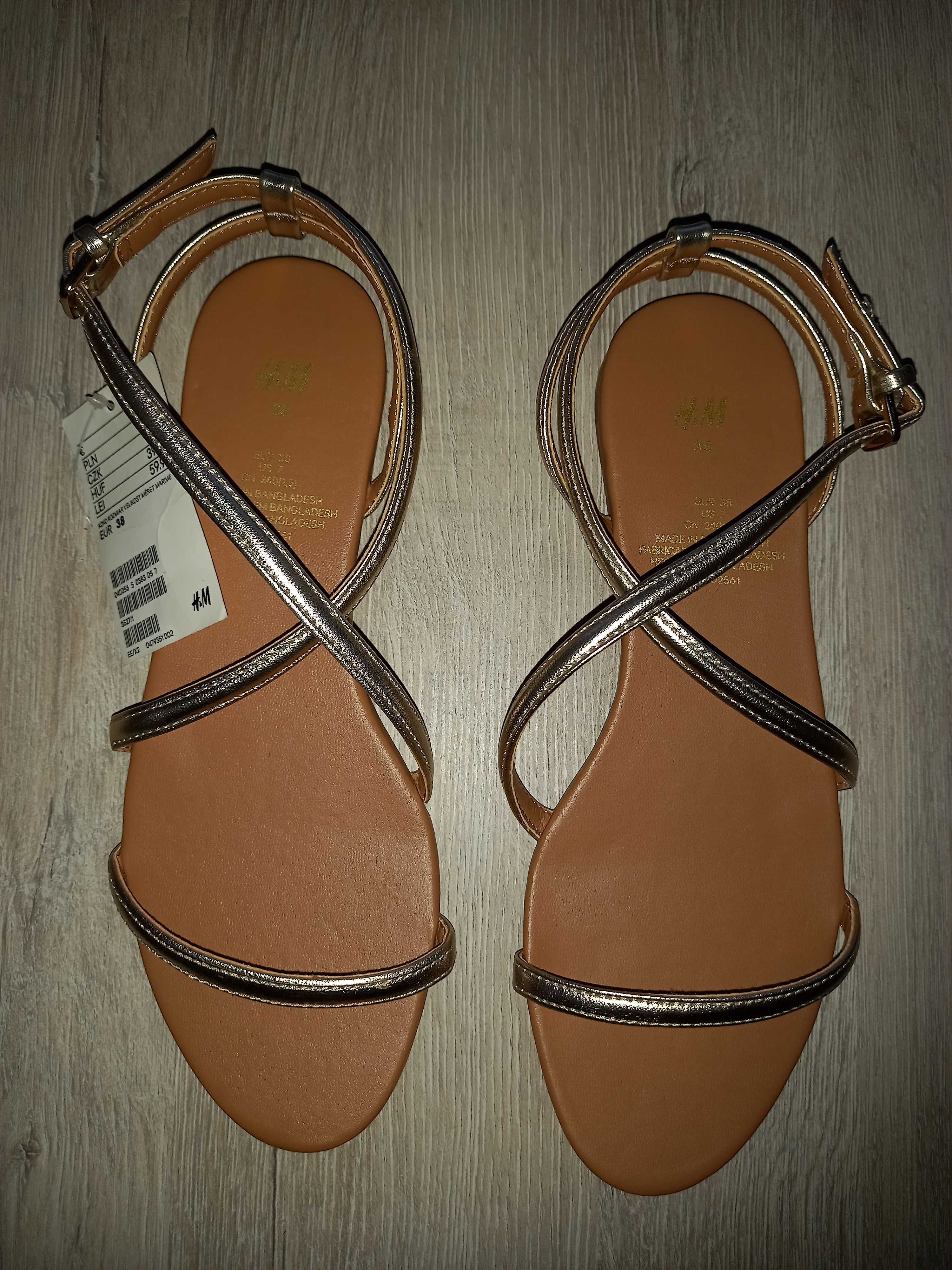 nowe  damskie sandały  H&M  38  2 pary