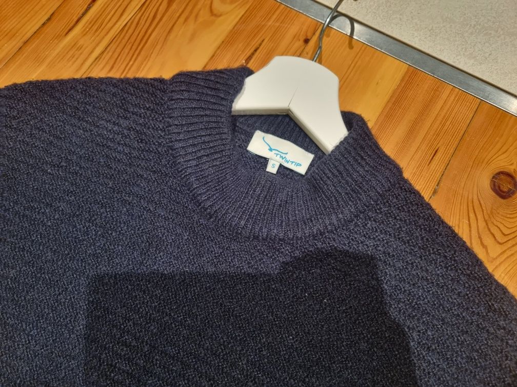 Sweter TWINTIP S 36 granatowy sweterek swetr