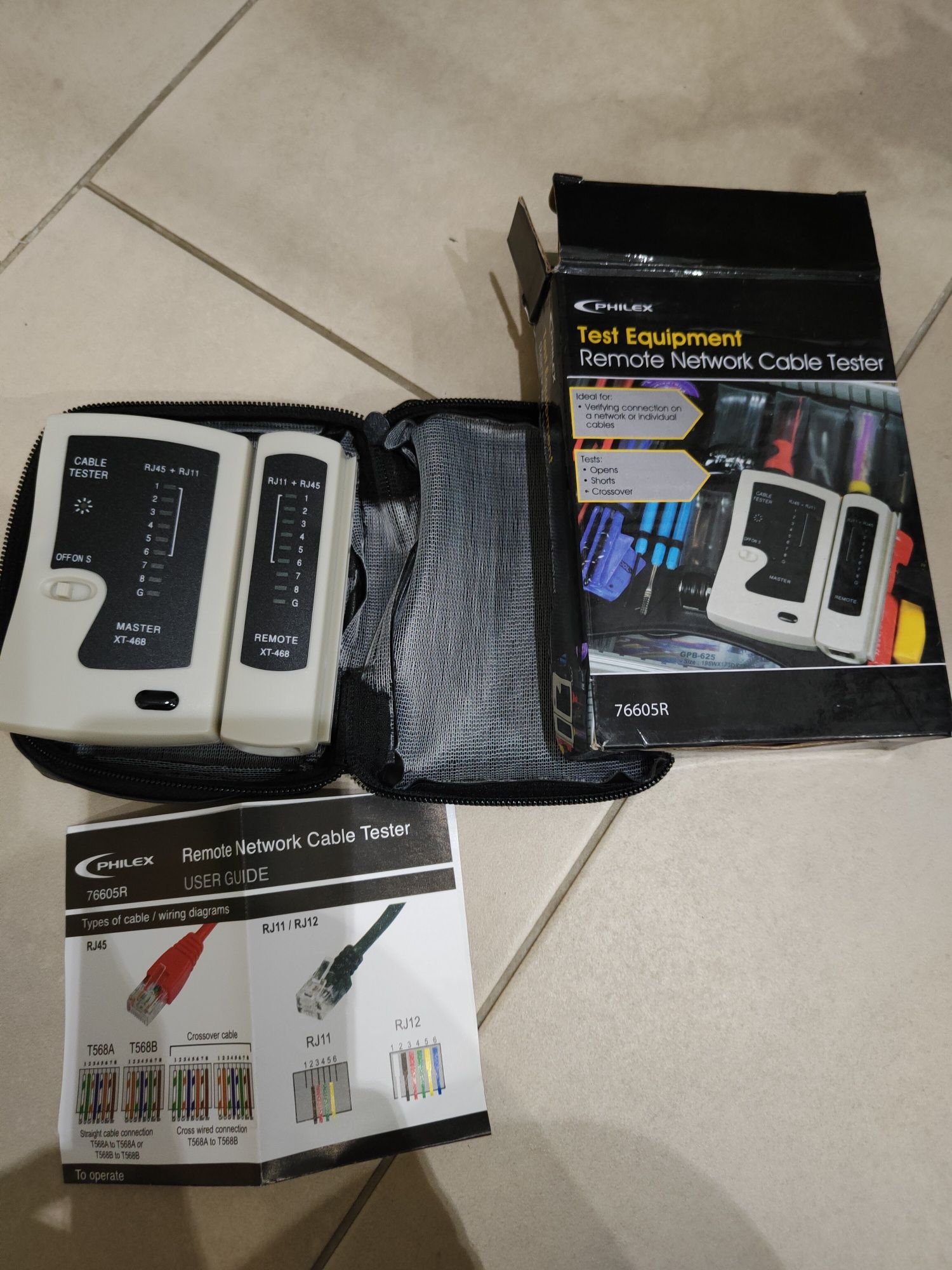 Zestaw narzędzi sieciowych Philex Remote network cable tester