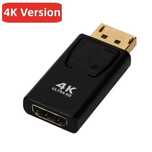 Adaptador Display Port DP macho para HDMI fêmea 4K, 1080P, HDTV, PC