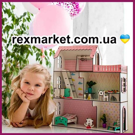 Кукольный домик Мини Дача с мебелью для кукол ЛОЛ Ляльковий будинок
