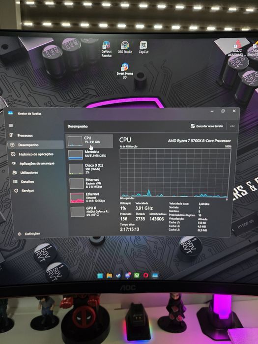 Pc Gamer MSI - rtx 4060 ti - ryzen 7 5700x - 32gb de ram - 1tb ss