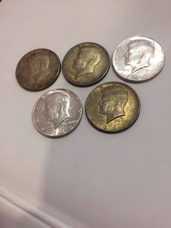 Half dollar (США).Лот срібних монет.