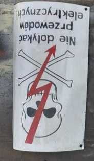 Tabliczka nie dotykać przewodów