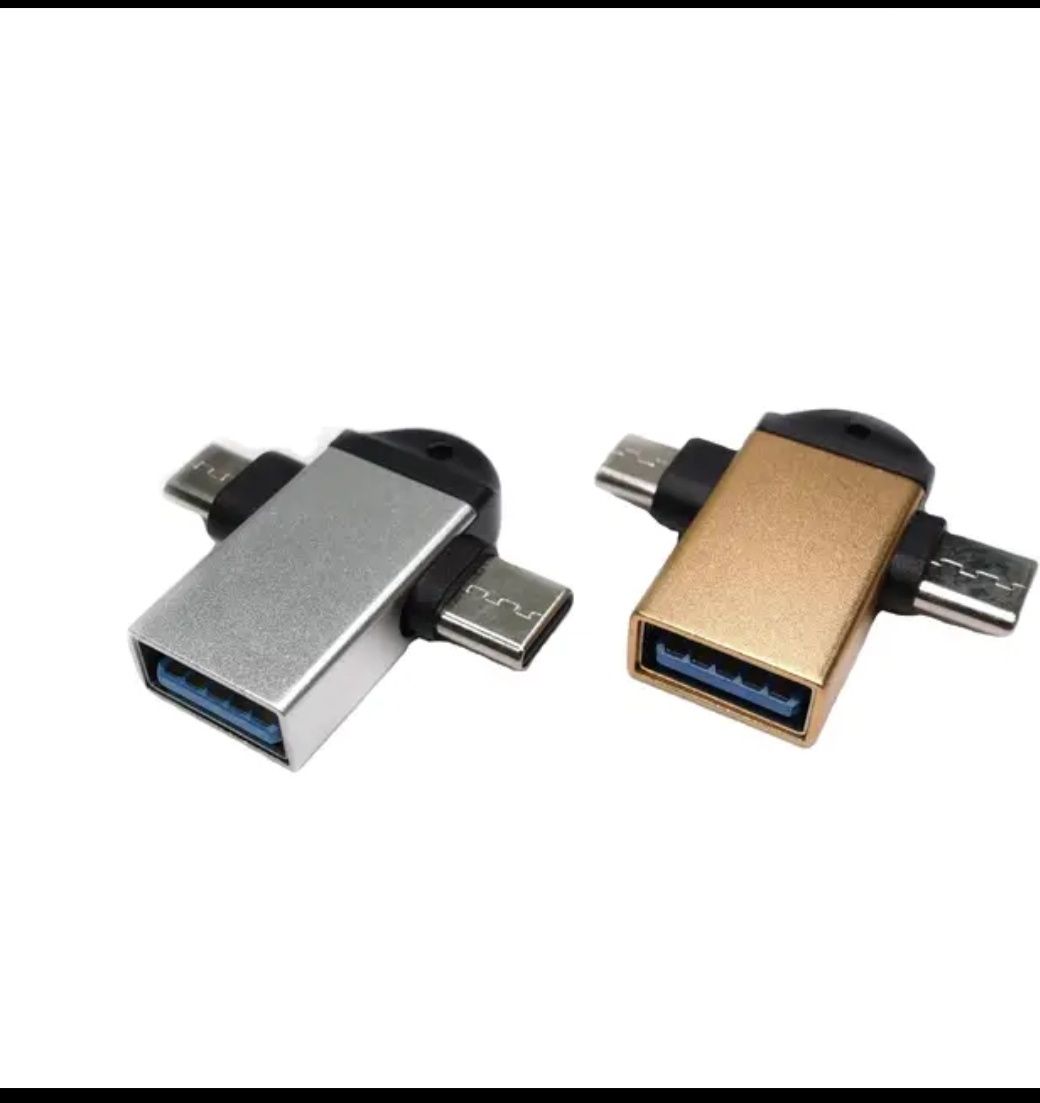 Перехідник Usb 3.0 Type-C  і micro  папа USB адаптер 2в1
