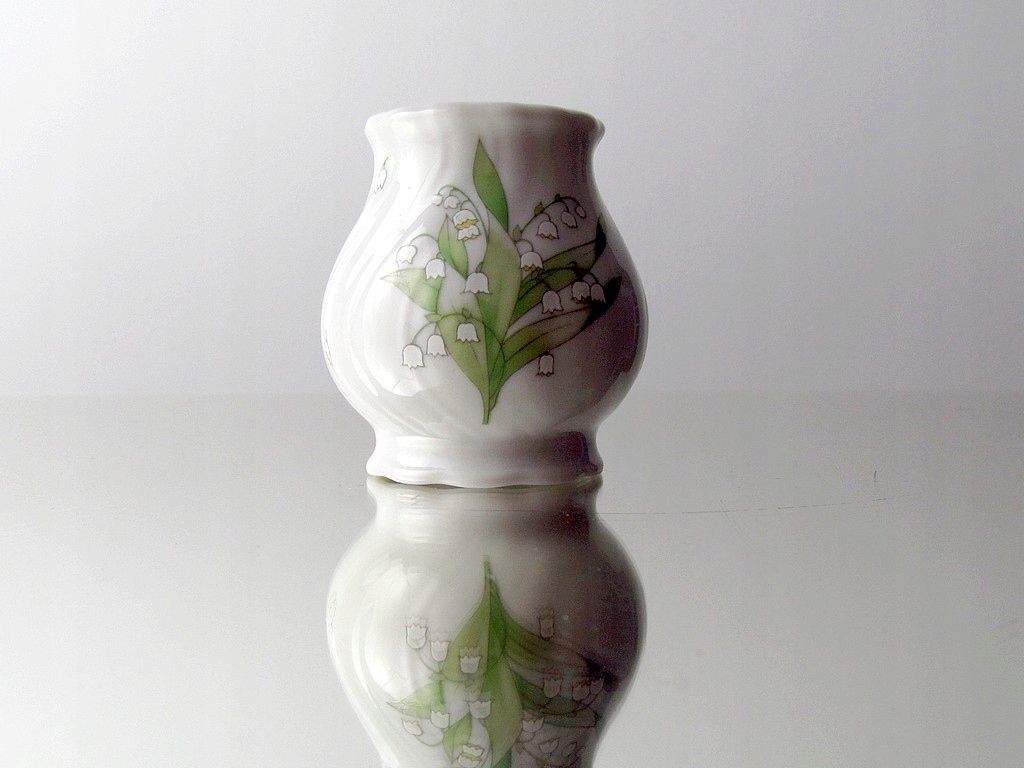 porcelanowy pojemnik świecznik konwalia weiden