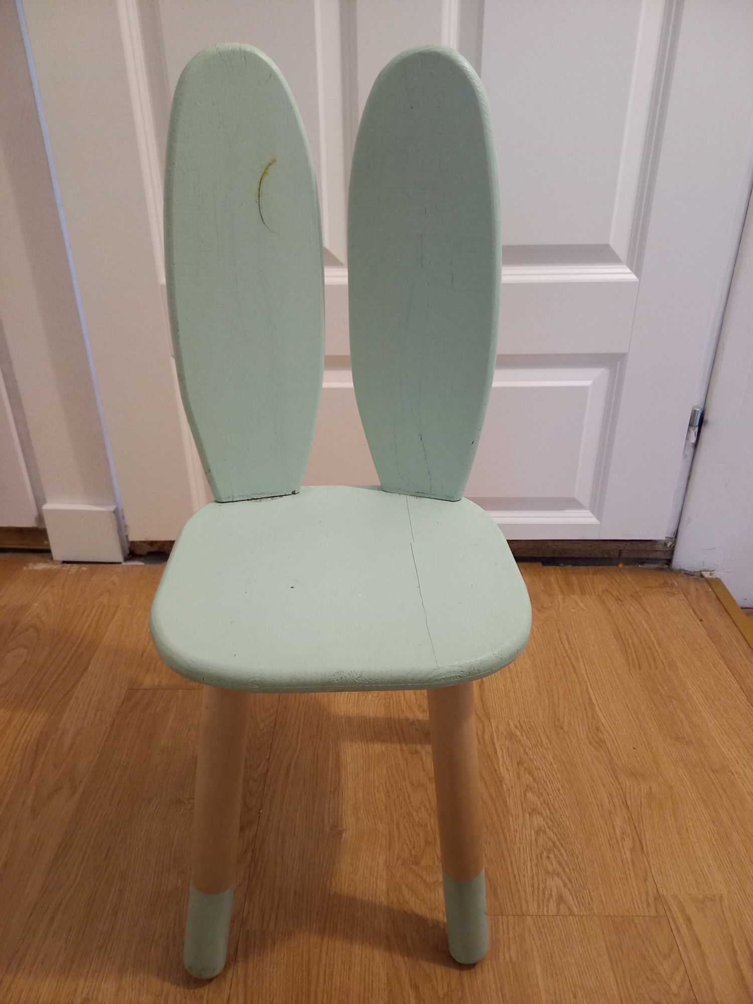Krzesełko dla dziecka króliczek miętowe