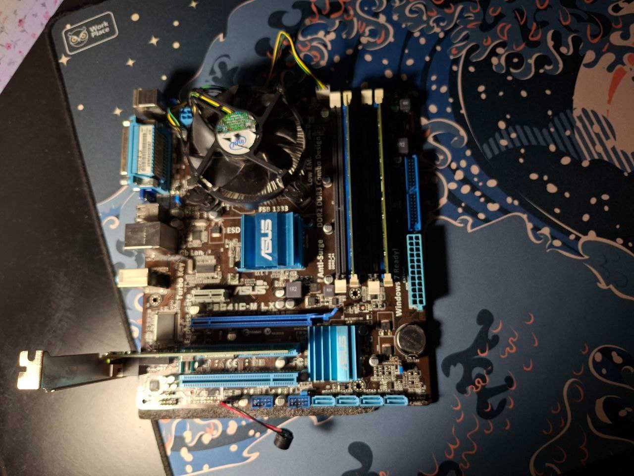 Комплект на Asus P5G41C-M LX + Intel Pentium E6600 +  4gbDDR3
