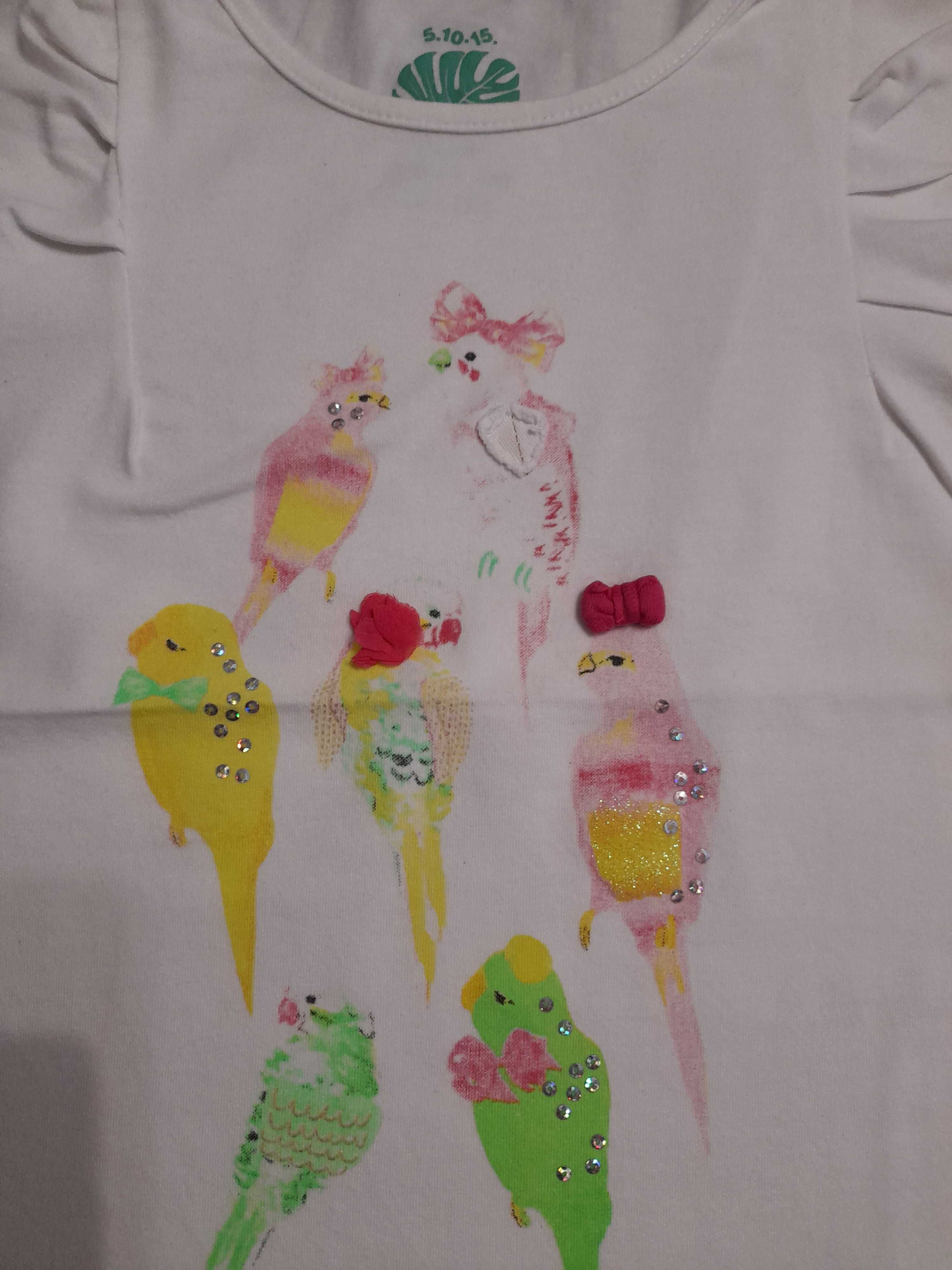 T-shirt dziewczęcy 51015 w rozmiarze 128