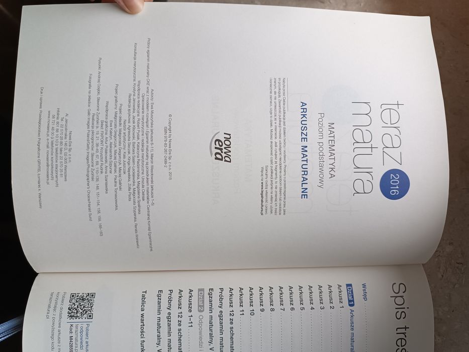 Matematyka teraz matura 2016 arkusze maturalne