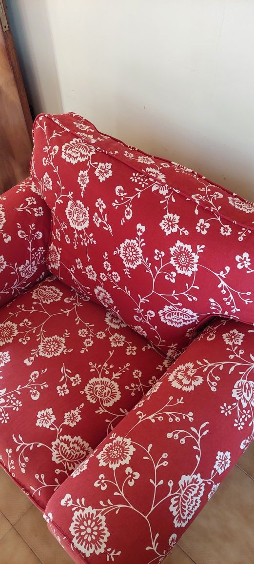 Ektorp poltrona Virestad red/white Ikea