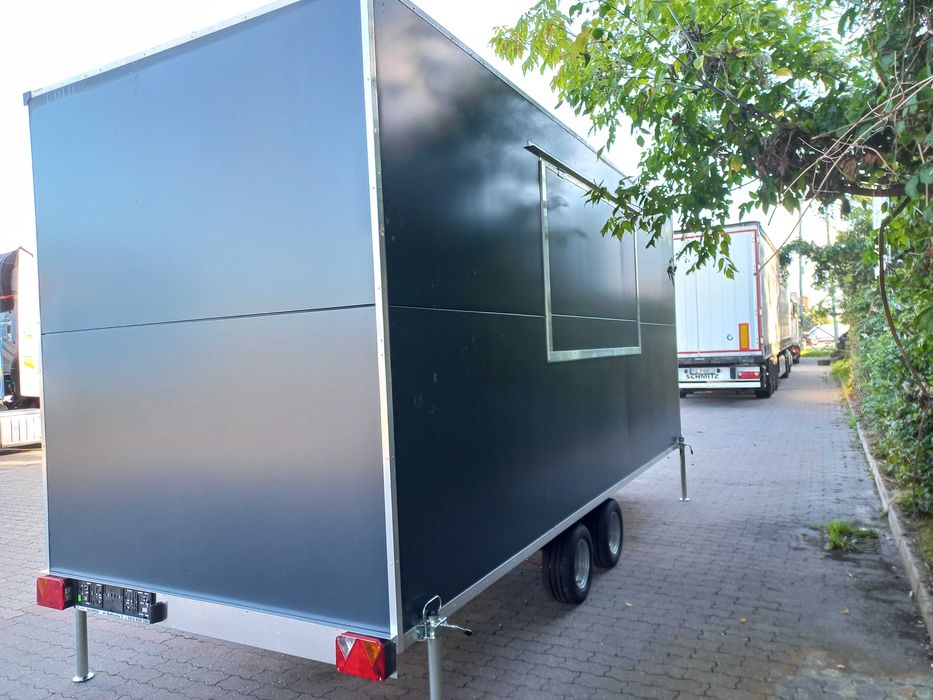 Przyczepa gastronomiczna-handlowa 3, 5mx2m Nowa 2025  HIT WYPOSAŻONA