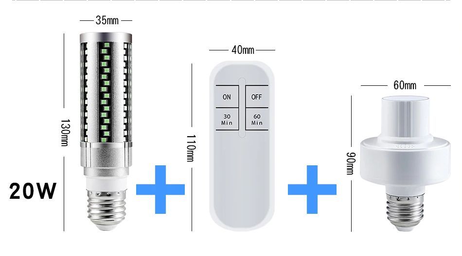 Lampa UV LED do sterylizacji pomieszczeń wirusy 15 W 20W