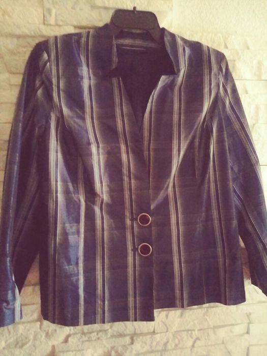 Żakiet kratka granatowy 44/46