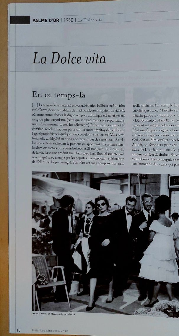 Cannes dans Positif