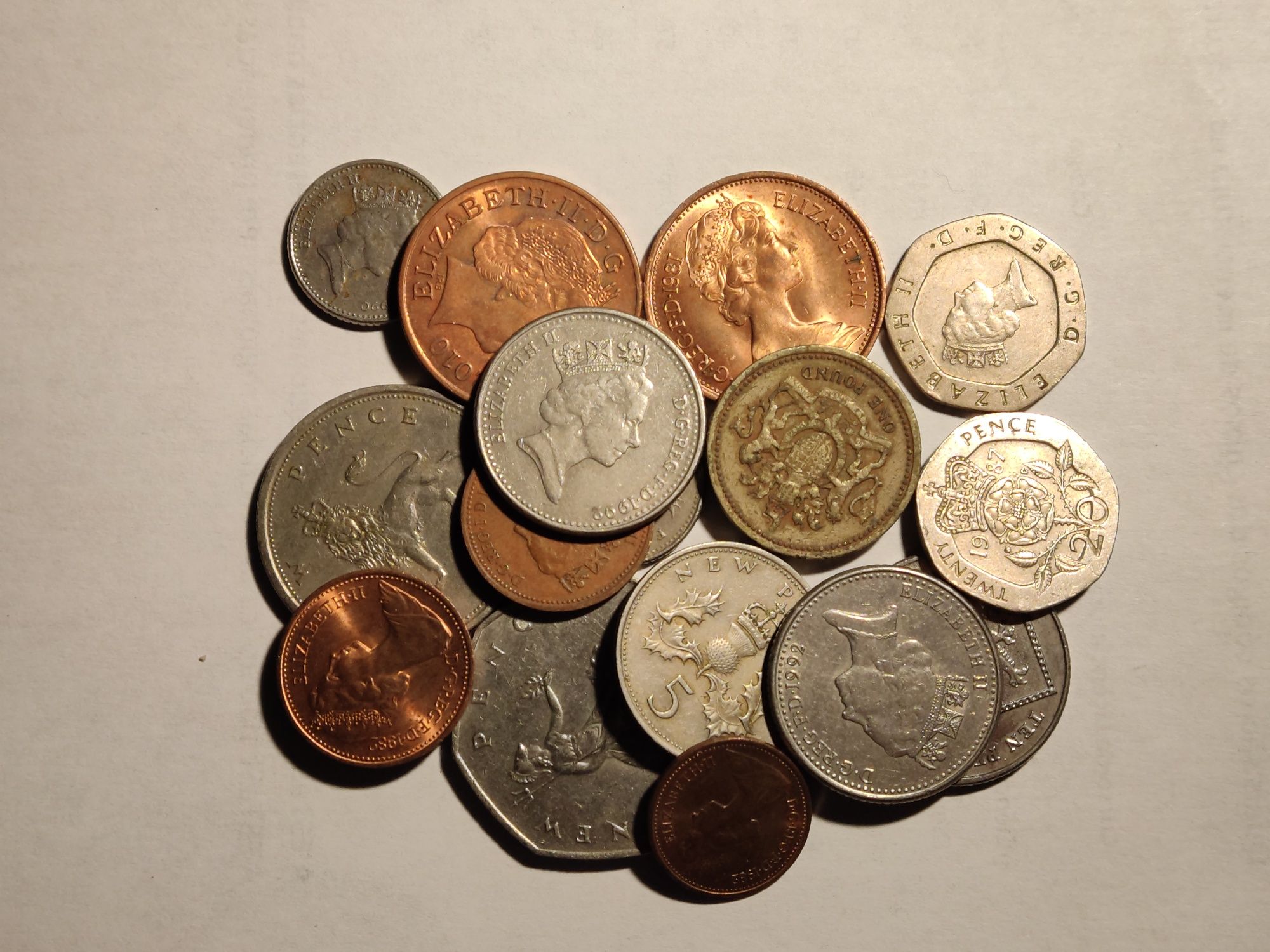 Lote de moedas do Reino Unido (Rainha Isabel II)