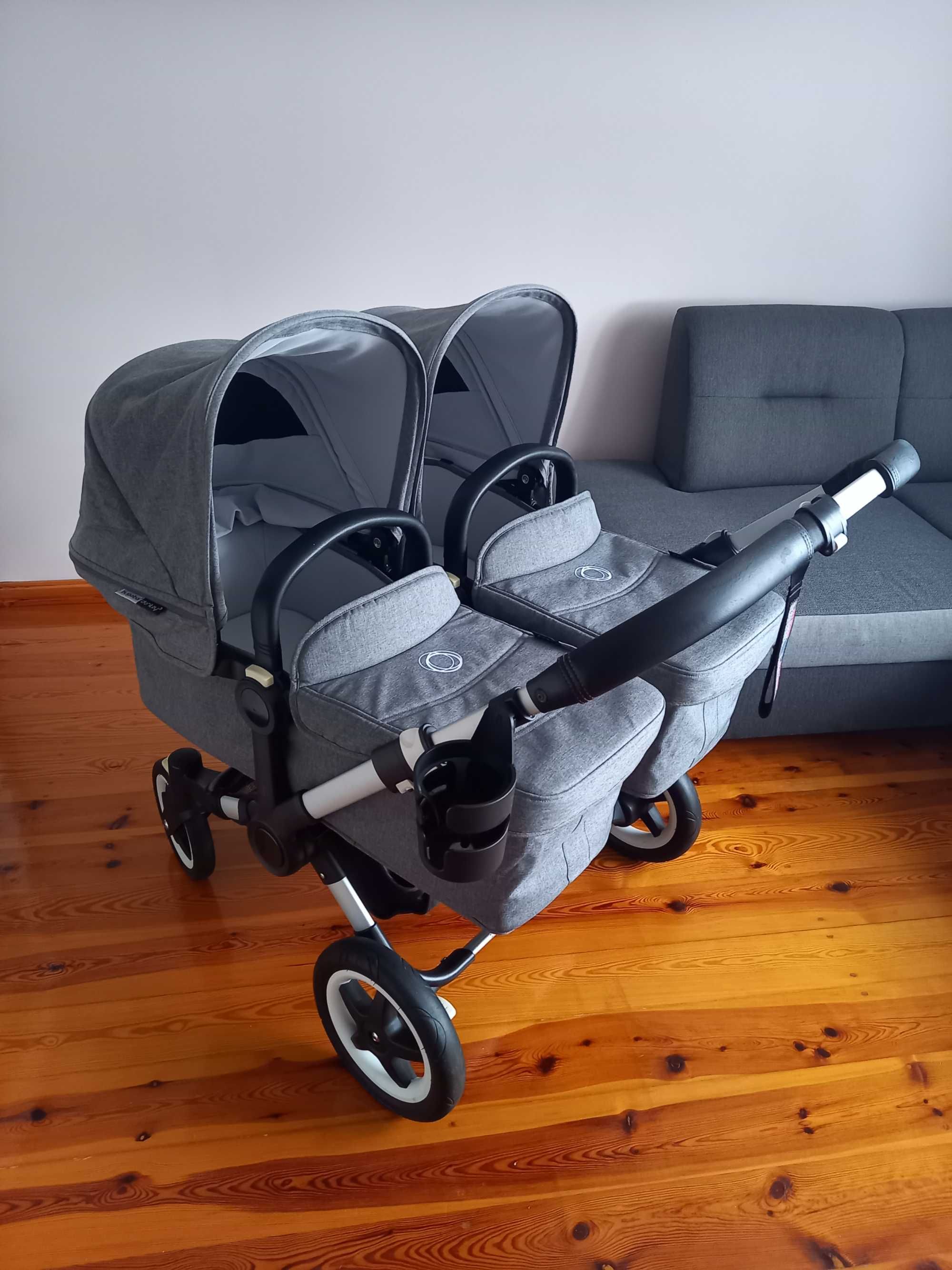 Wózek Bugaboo Donkey 2 Twin Grey Melange