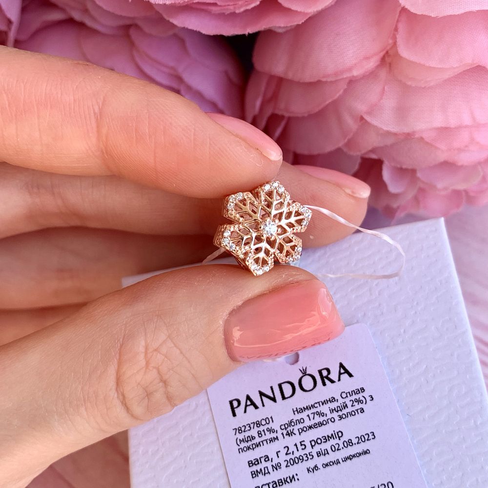 Шарм Pandora, Намистина нова оригінал Пандора Підвіска позолота бусина