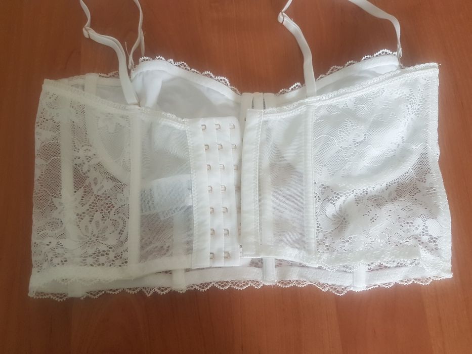 gorset stanik biustonosz Cotton on Body 85B 80C biały NOWY