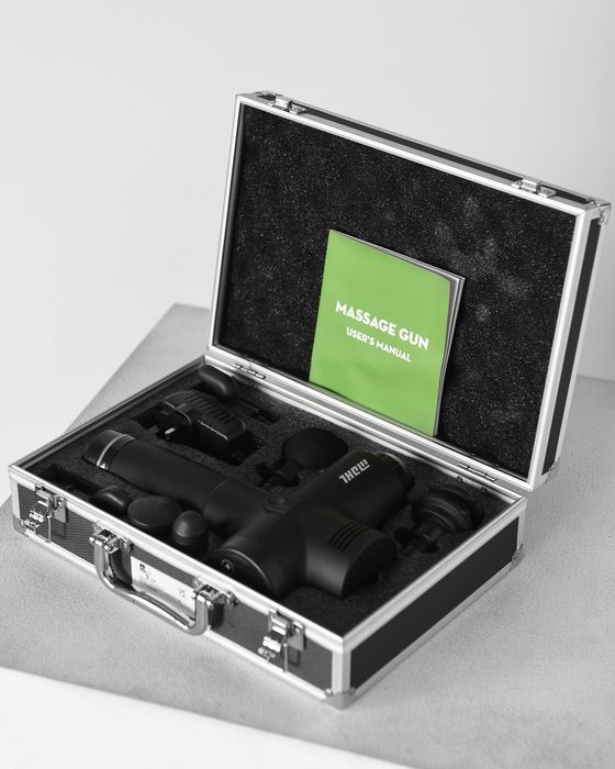 МАСАЖЕР-ПІСТОЛЕТ Fascial Gun | 30 швидкостей | Сенсорне керування