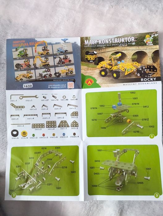 Mały konstruktor maszyna budowlana koparka 1630