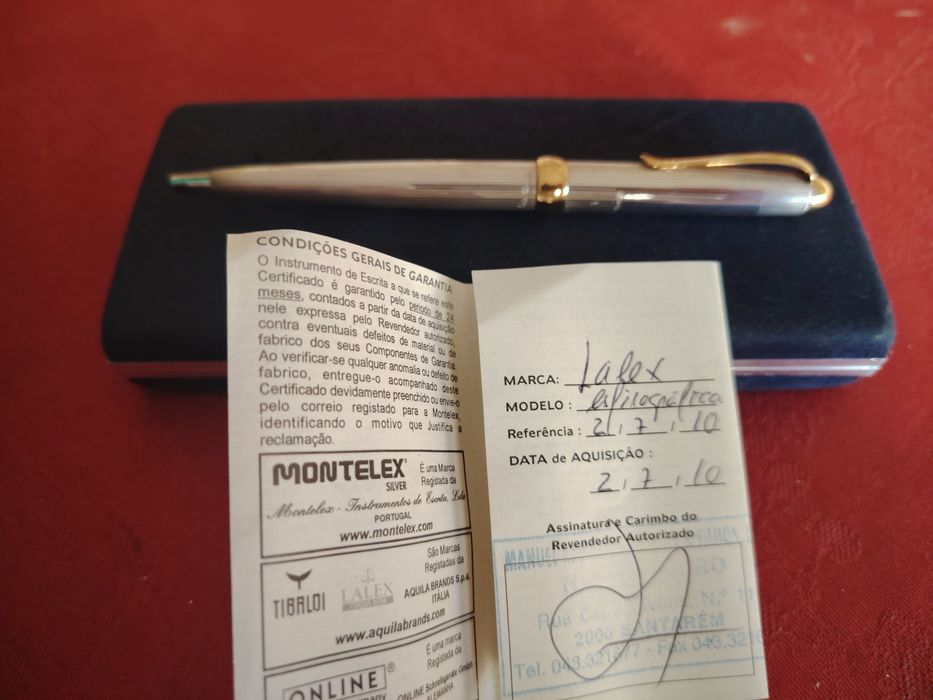 Caneta Lalex 1938 em Prata e ouro