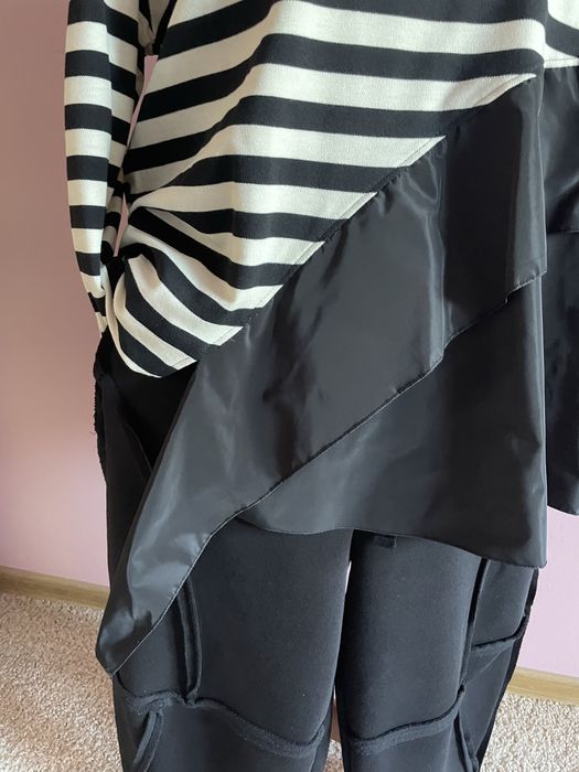Bluzka basic tshirt asymetryczny w paski 40/42/44/46