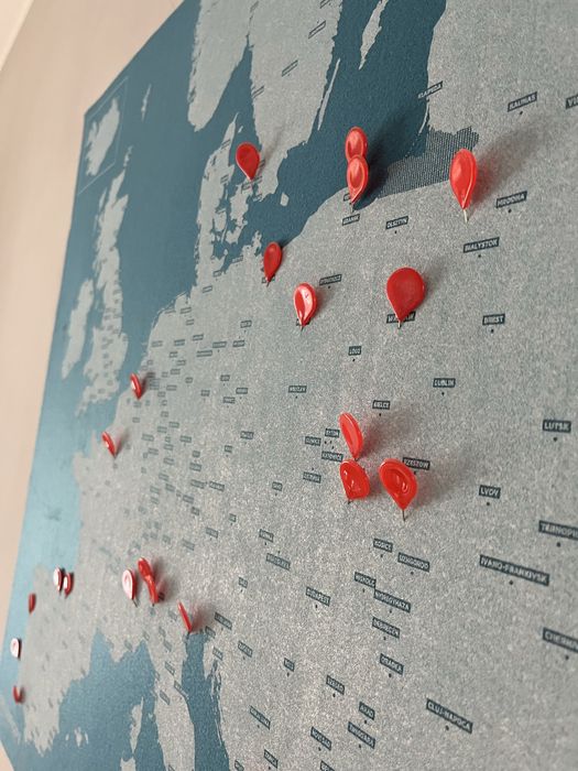 Mapa Pin Wall Europe