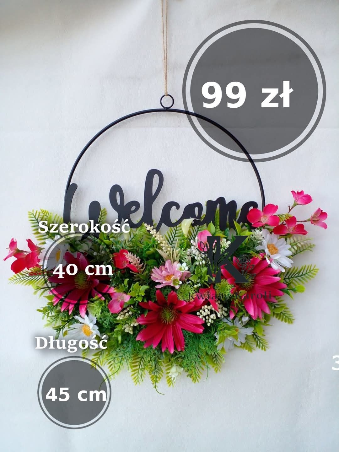 Wianek na drzwi WELCOME