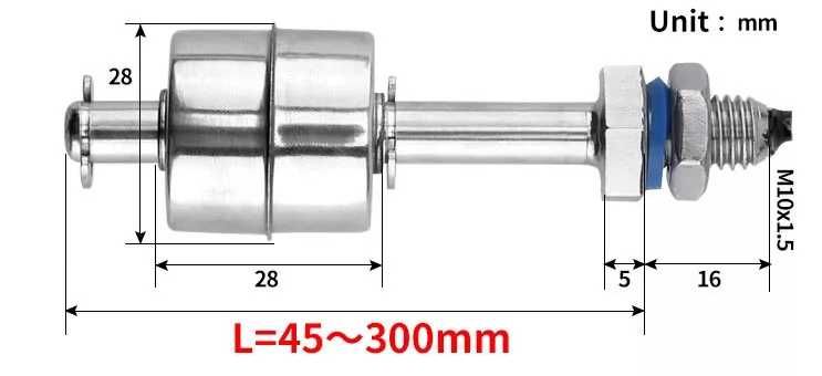 Датчик рівня (датчик уровня) поплавковий нержавіючий