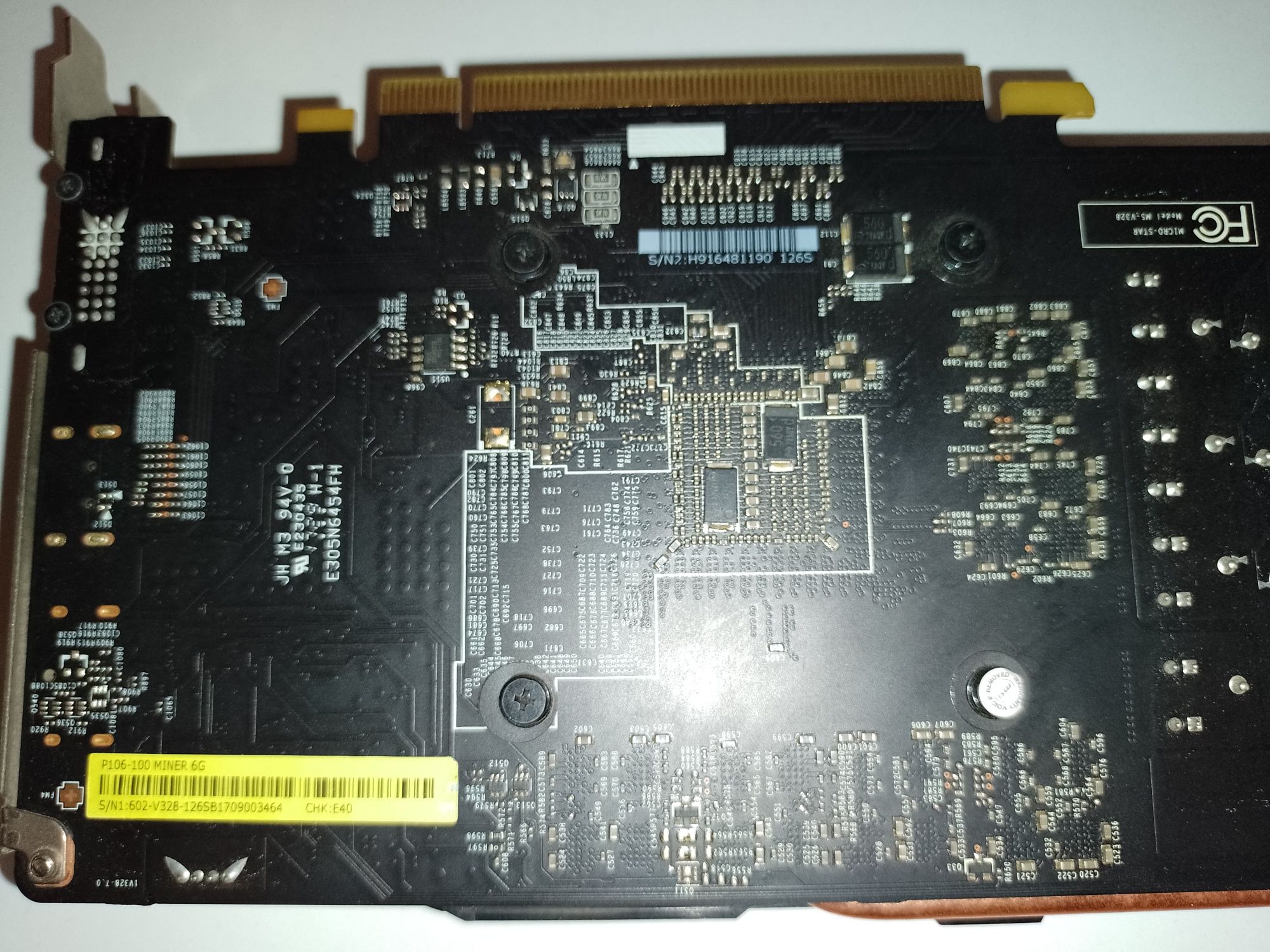 MSI P106-100 6gb samsung відеокарта для майнінга